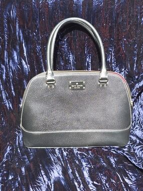 Kate Spade Black Pebbled Leather Dome Satchel